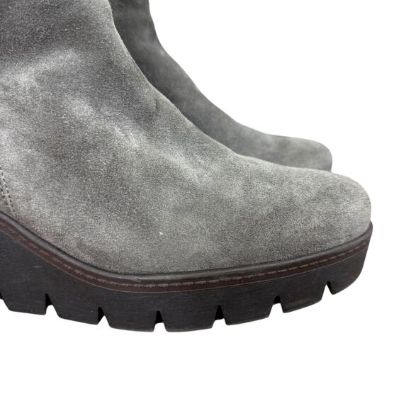 Gabor Womens Gray Suede Side Zip Wedge Ankle Boots Booties sz UK 5 / US 7.5 - Picture 13 of 15